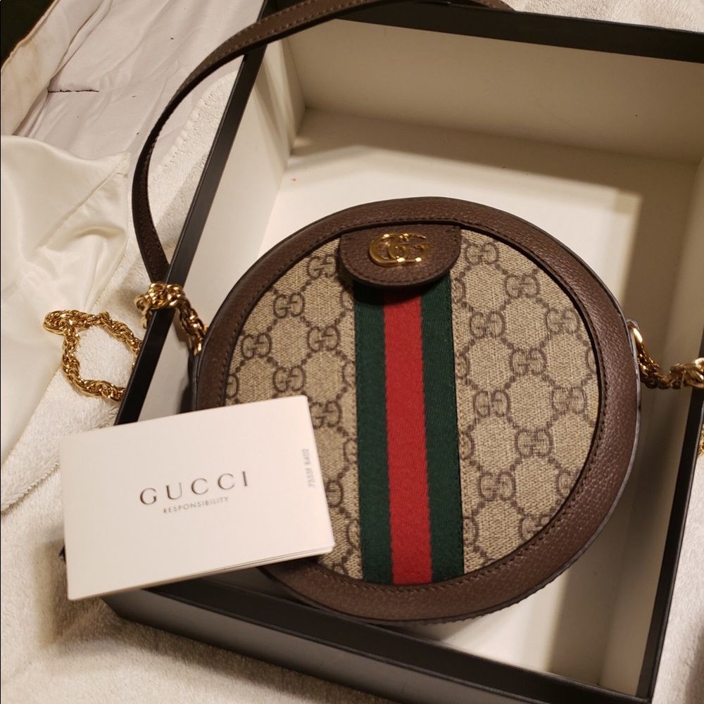 Ophidia mini GG round shoulder bag